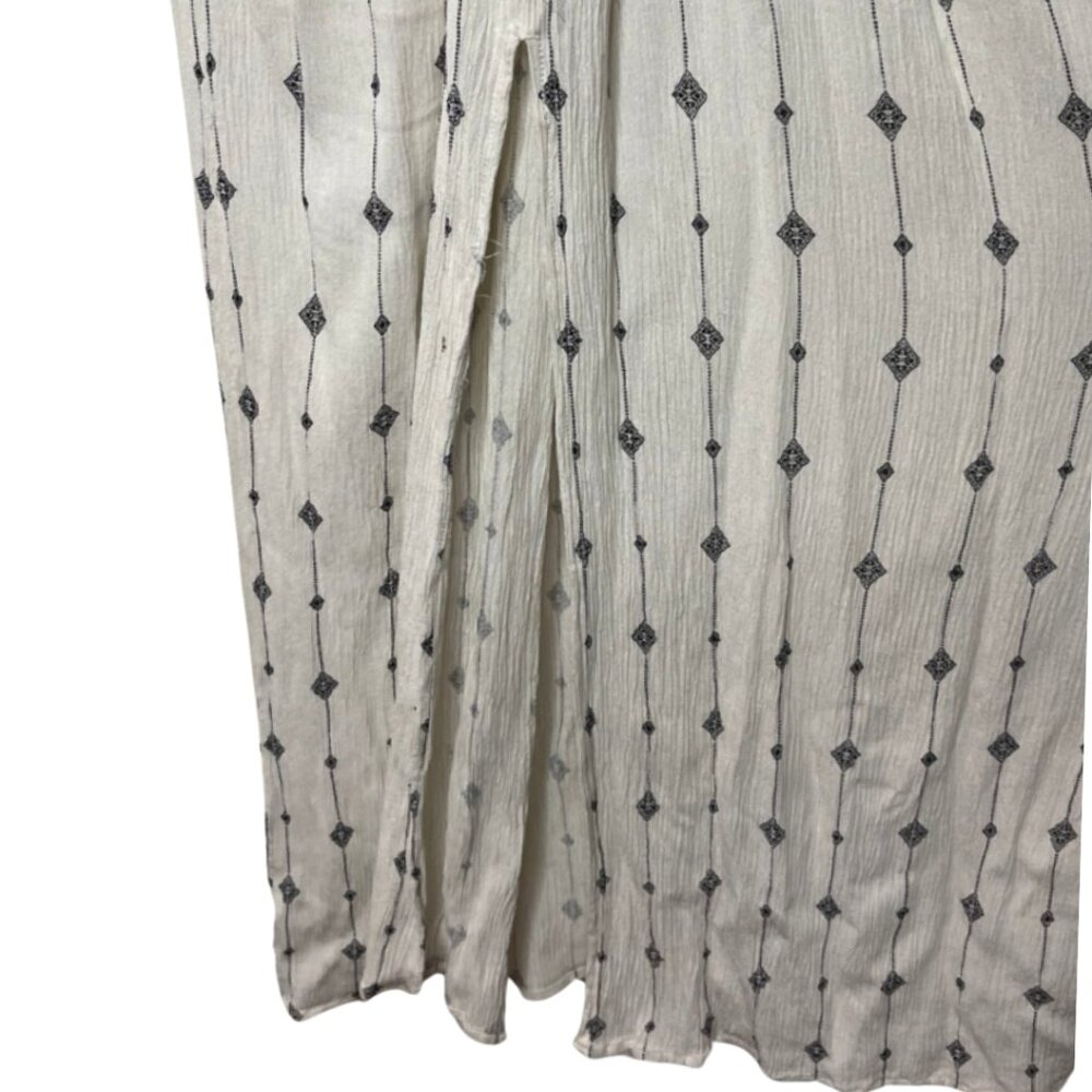 PROMESA | Black & White Lightweight Split Front Maxi Dress | Size L - Picture 3 of 11